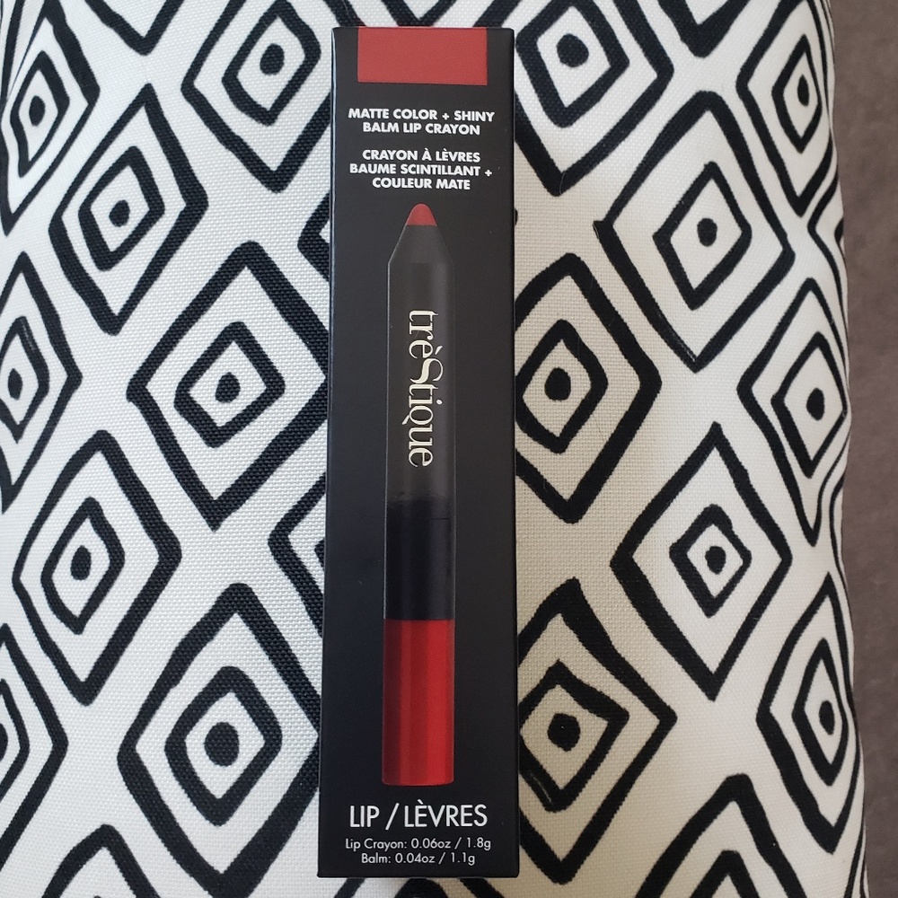 TreStique matte color plus shiny balm lip crayon